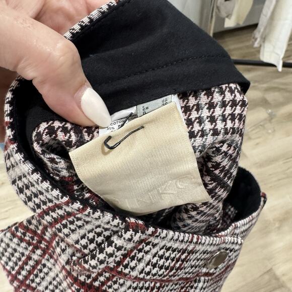 Pinko Houndstooth Print Trousers Made In Italy Size US 6 CP - Picture 3 of 5